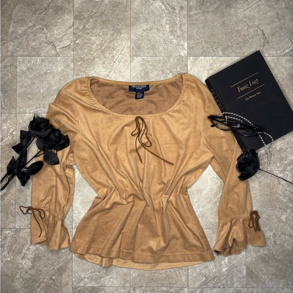 Notations Tan Women's Blouse